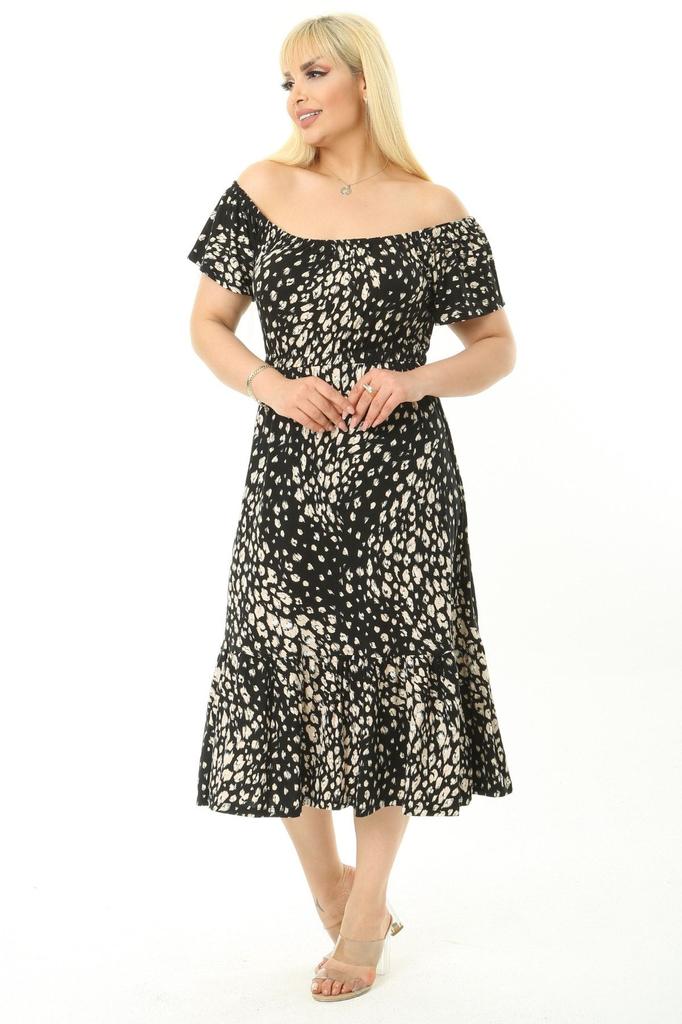 Женское платье большого размера Платье Madonna с вырезом на бретельках и узором из гальки