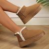 2025 New Flat-soled Plus Cotton Shoes Women Winter Thick-soled Snow Boots Comfortable Casual Boots Women Shoes for Women
