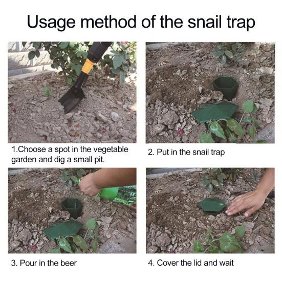 Ловушка для пива от слизней Экологичная ловушка для улиток Инструмент для ловли улиток Многоразовая пластиковая ловушка для улиток Клетка для слизней для садовой фермы