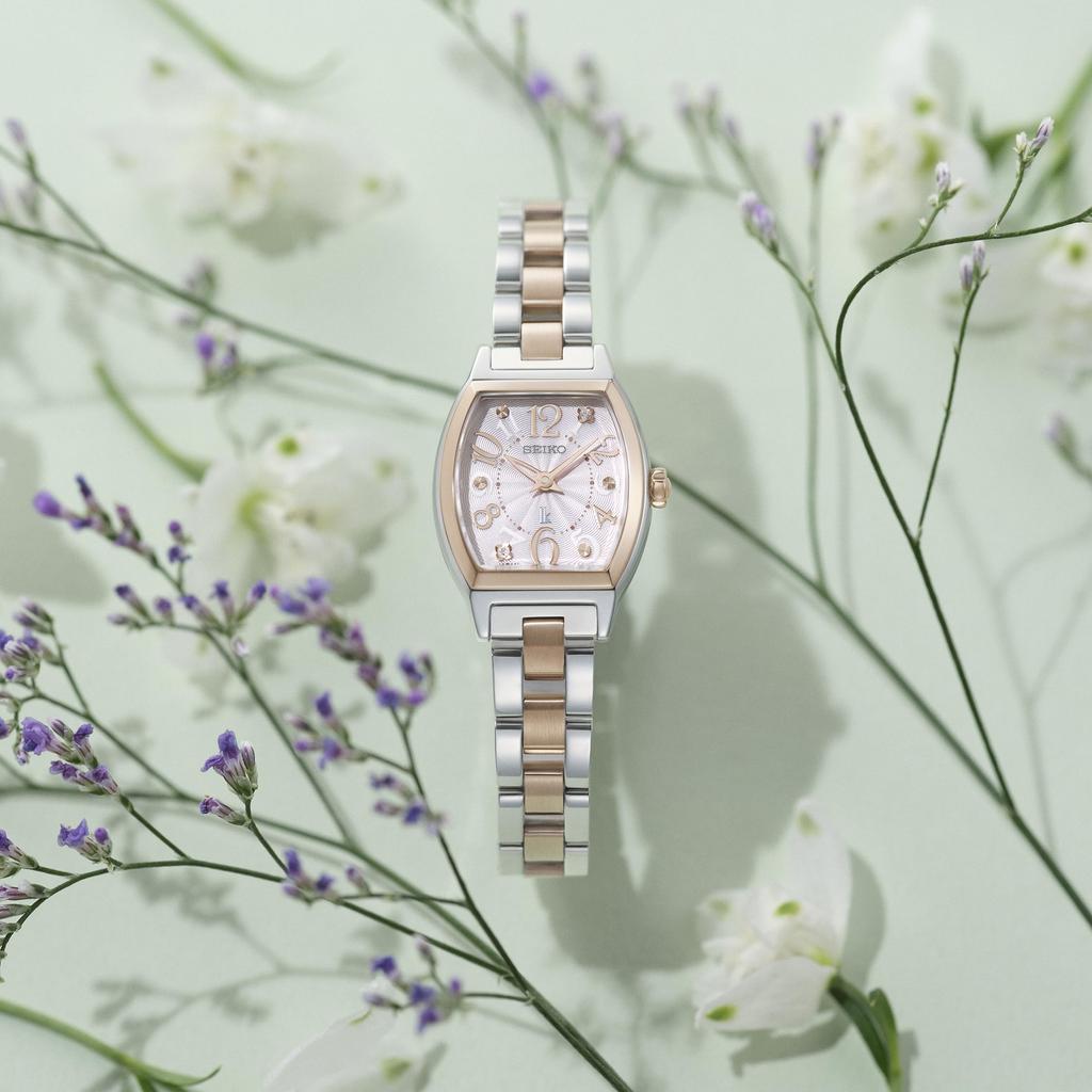 Seiko Watch Lucia Happy Collection 2025 SS Main Series SSWA012 Silver with Silky Pink Women's