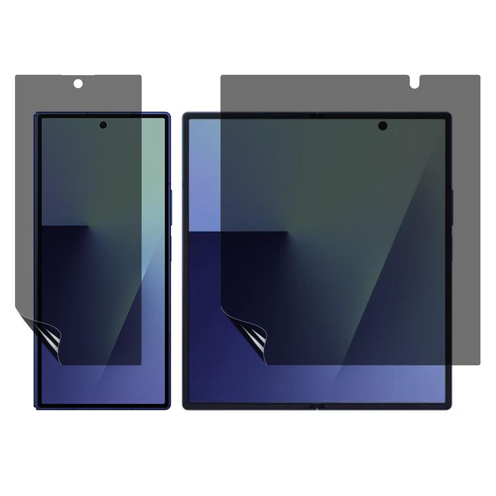For Samsung Galaxy Z Fold7 5G Privacy Hydrogel Screen Protector 180-Degree Anti Spy Front/Back PET + TPU Films