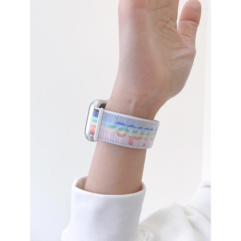 For Apple Watch iwatch98765SE Rainbow Loop Comfortable Applewatchs10 Sports Strap