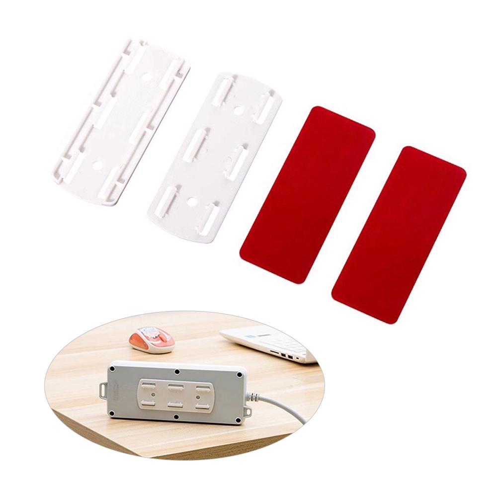 Self Adhesive Power Strip Fixator Socket Holder Mount Punch-Free Wall-Mounted Desktop Socket Fixer