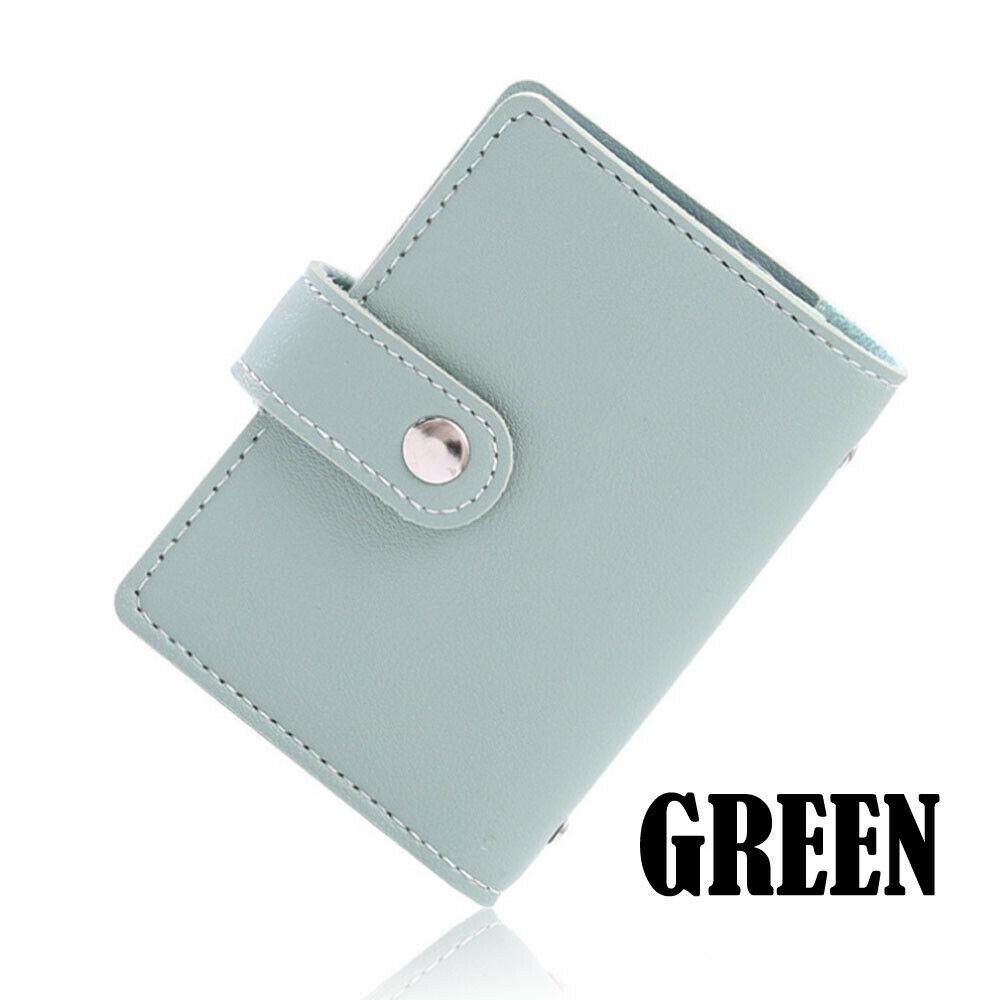 New Anti-theft ID Credit Card Holder Fashion Women's 26 Cards Slim PU Leather Pocket Case Purse Wallet Bag for Women Men Female