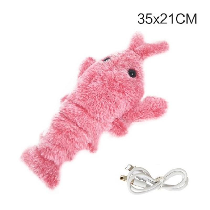 Электрическая игрушка-прыгун для кошек, движущаяся имитация креветок, омаров, электронные плюшевые игрушки для домашних животных, собак, кошек, детская мягкая игрушка в виде животных