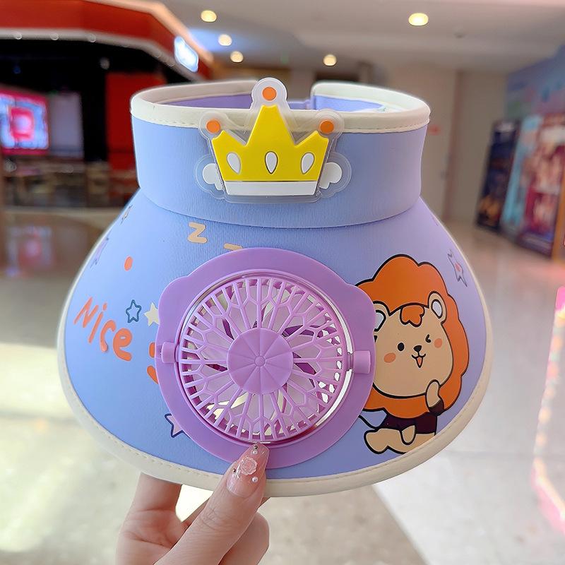 Солнечная шляпа-вентилятор Детская шляпа от солнца Мальчики и девочки Летняя УФ Шляпа-цилиндр с небом Детская шляпа от солнца