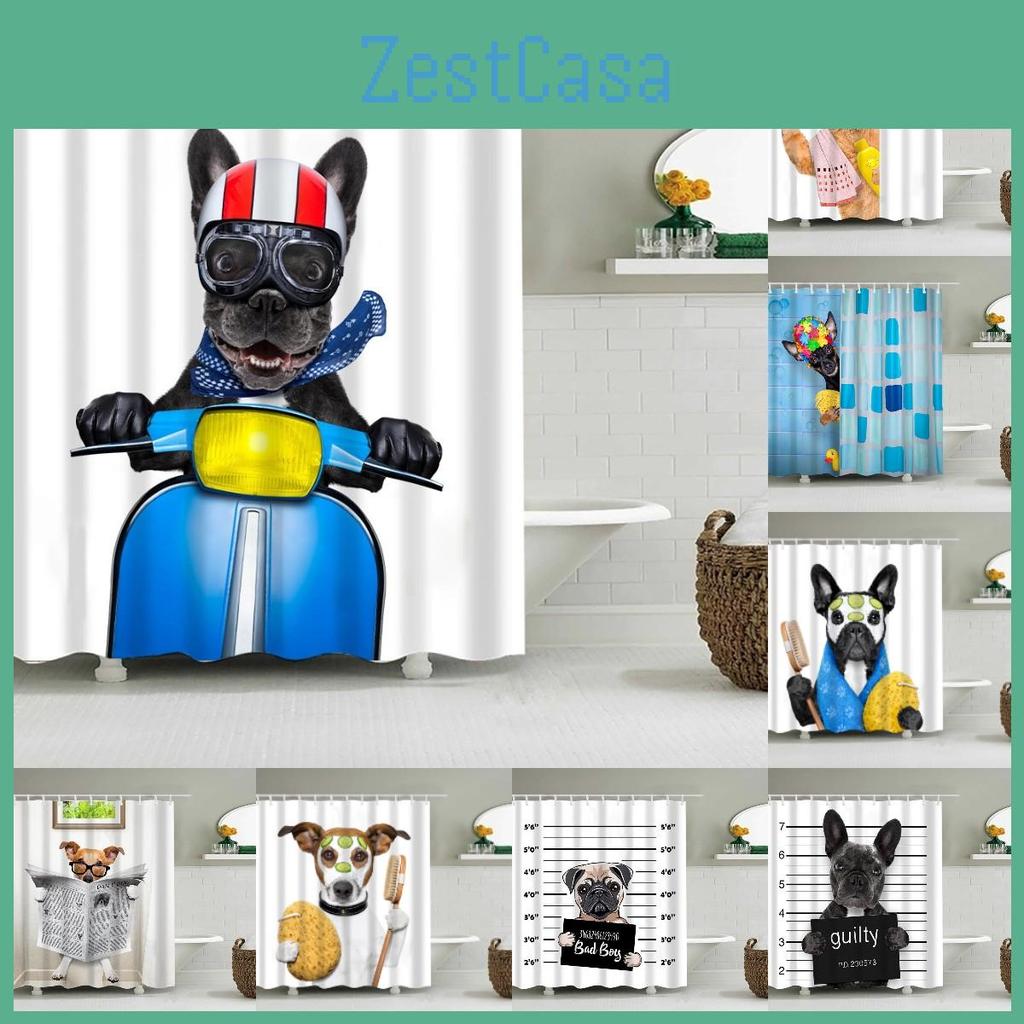 Плотная полиэстеровая штора для ванной для купания домашних животных, устойчивая к пятнам и воде