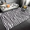 Ковер с принтом зебры черного и белого цвета, большой, ковер для гостиной, спальни, кухни, придверный коврик для декора, нескользящий коврик для пола