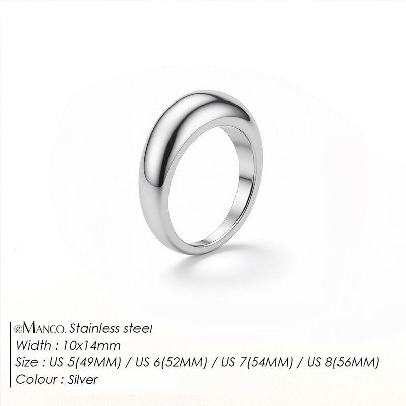 Emanco European and American Ins-Style Internet Celebrity New Stainless Steel Ring, Fashionable Niche Design, Versatile Open Ring, Direct Sales
