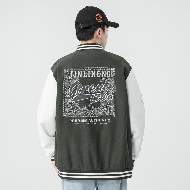 Летающая куртка Куртка Мужская бейсбольная куртка Кардиган Свитер Круглый вырез