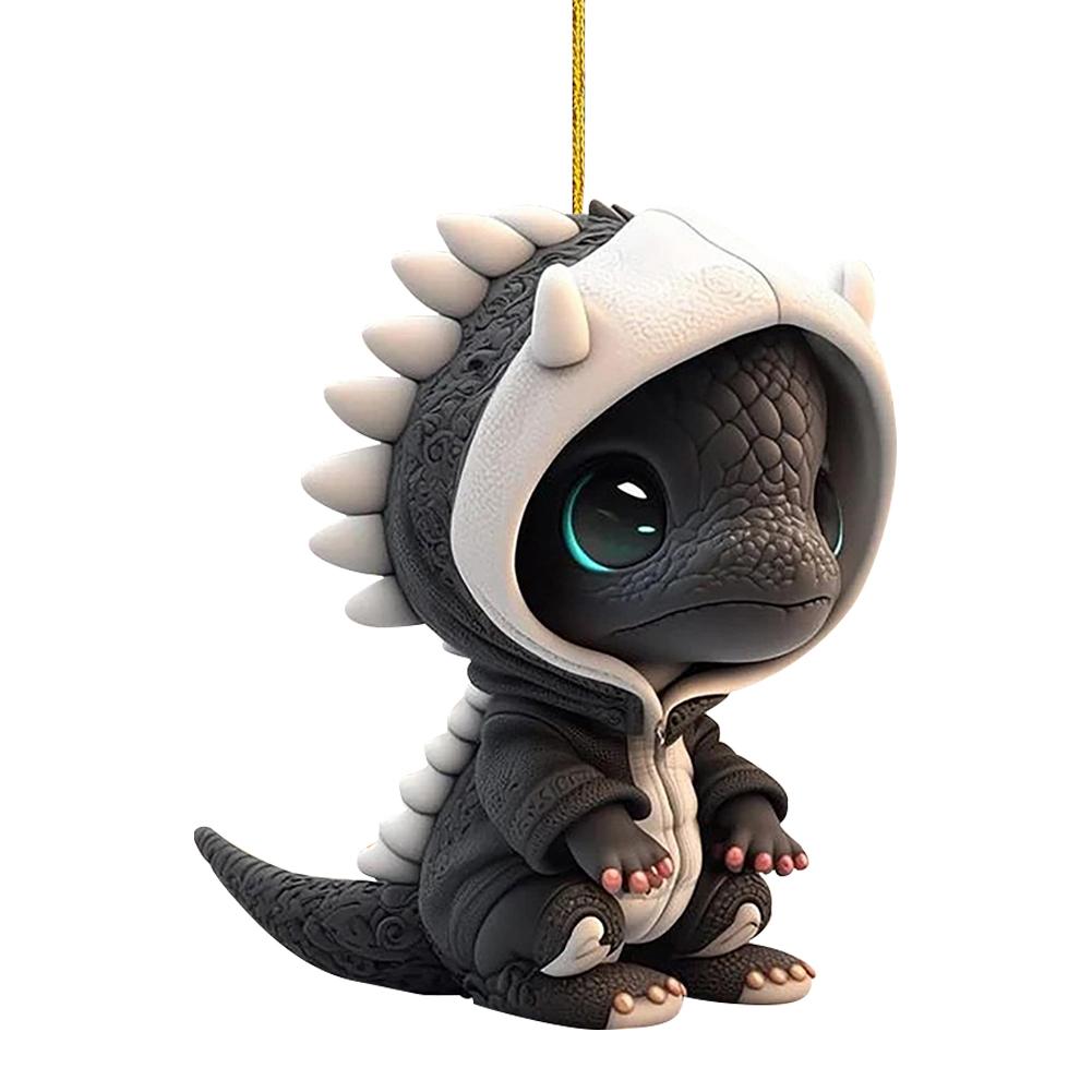 Christmas Dragon Pendant Novelty Dragon Ornaments Acrylic Dragon Egg Tree Pendant Realistic for Home and Car Decoration