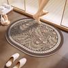 Cartoon hard diatom mud floor mat bathroom suction board non-slip quick-drying mat toilet door toilet floor mat foot mat