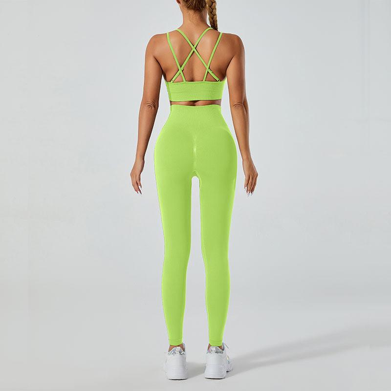 Yoga Outfit For Women With Racerback Top And Highwaist Leggings For Fitness And Yoga Practice