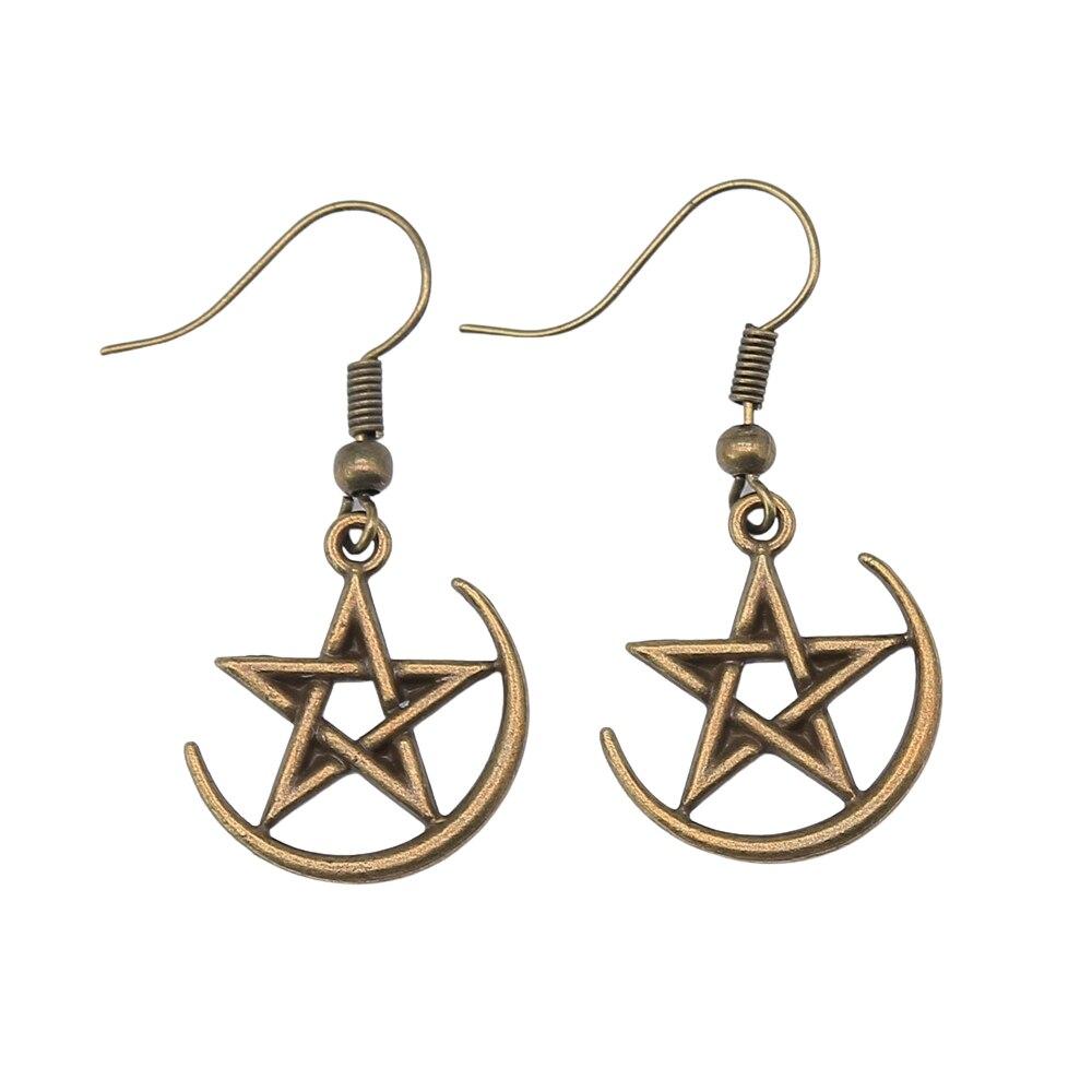 1 пара подвесок со звездами и луной для женщин, модные серьги, висячие серьги