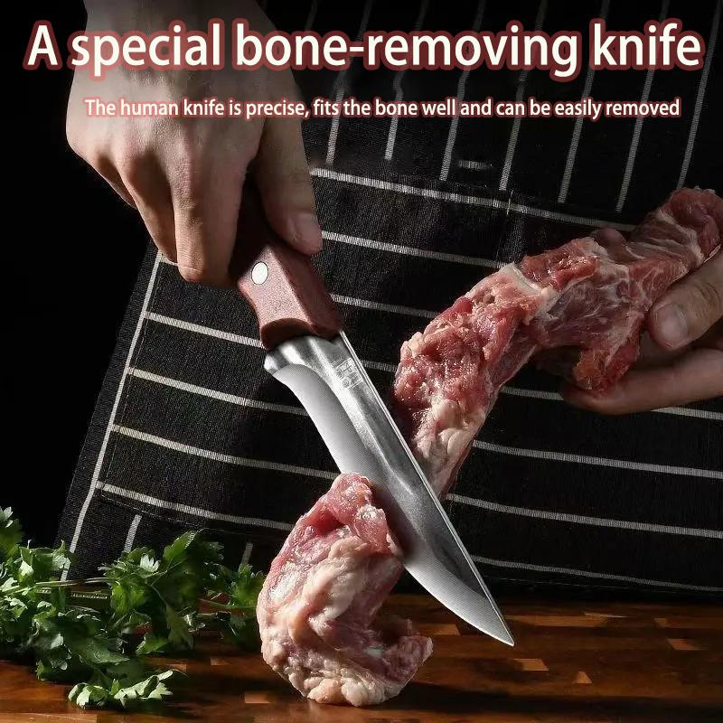 Professional kitchen boning knife, hand-forged high-hardness and sharp, butcher's cutting knife for slaughtering beef and mutton