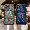Чехол для телефона с мандалой, чакрами, йогой для IPhone 17 16 15 14 13 12 Pro Max Plus Air Черный Полное покрытие ТПУ