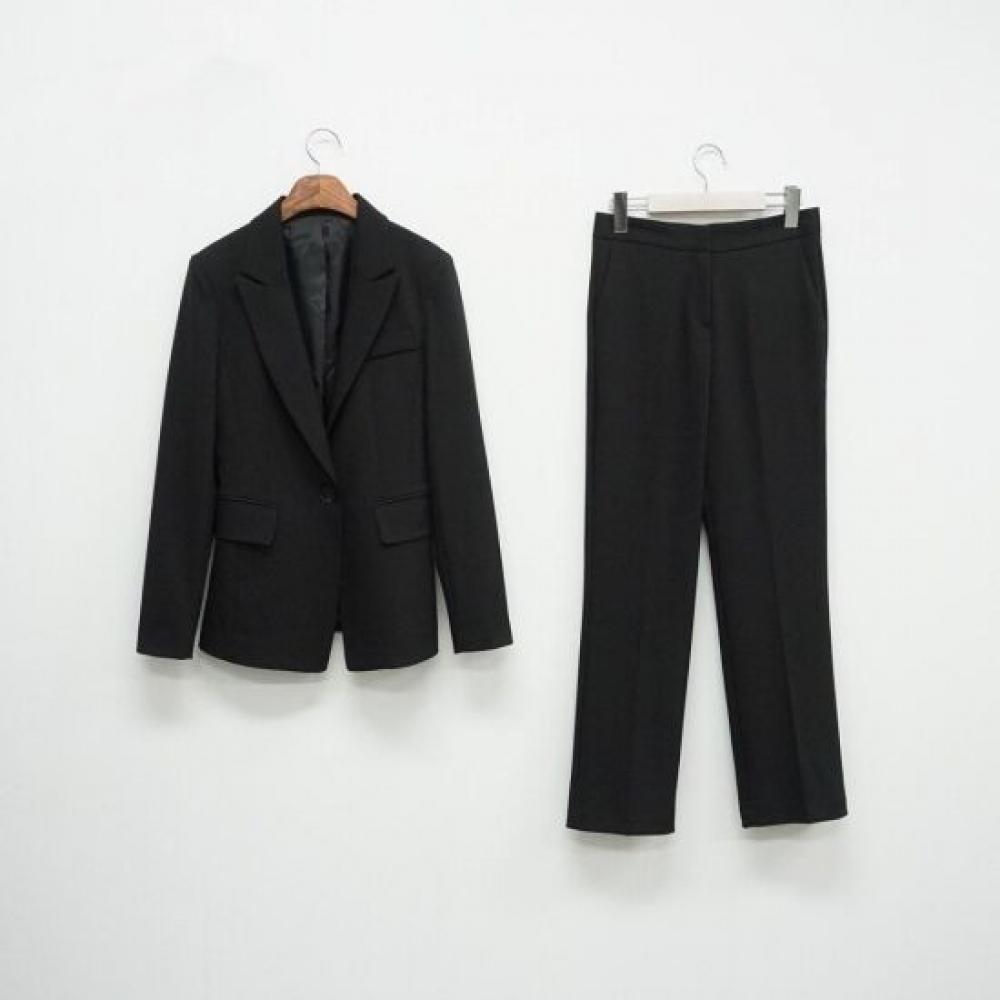 Style Latte Women Suit Set Tailored Jacket Span Slacks