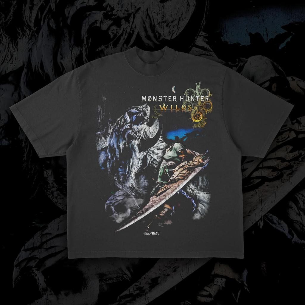 Monster Hunter Wilds Печатная футболка с коротким рукавом для мужчин и женщин, летняя, хлопковая, удобная, свободная, модный топ