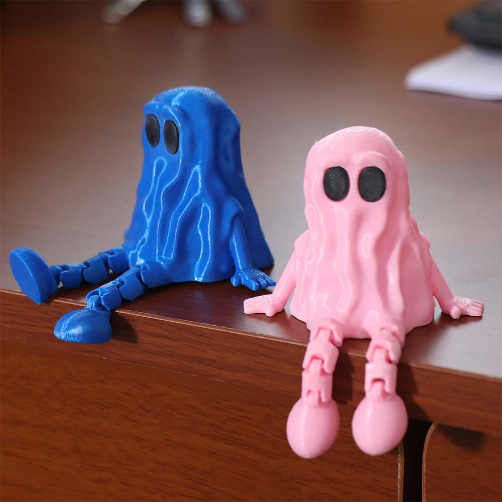 Hand-Painted Ghost Joint Figurines Mini Ghost Statue 3D Printed Ghost Ornament Desktop Display