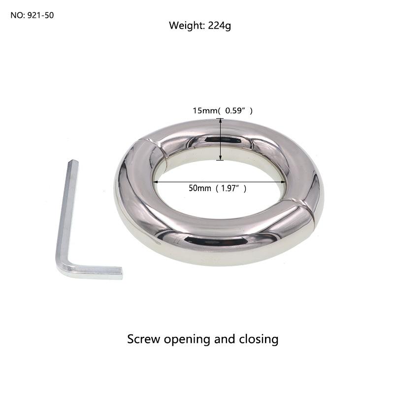 Металлические секс-игрушки Мужское устройство для связывания мошонки Кольцо для пениса Подвеска для яичек Кольцо для поддержки веса Товары для взрослых