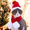 1-20Suits Christmas Pet Costume Outfit Santa Hat Scarf for Cats Small Dogs Holiday Party Pets Party Costume Accessories Supplies
