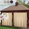 Extra Large Patio Waterproof Curtains Panel Tap Top Outdoor Garden Blackout Curtains Thermal Insulated Window Drapes Pergola