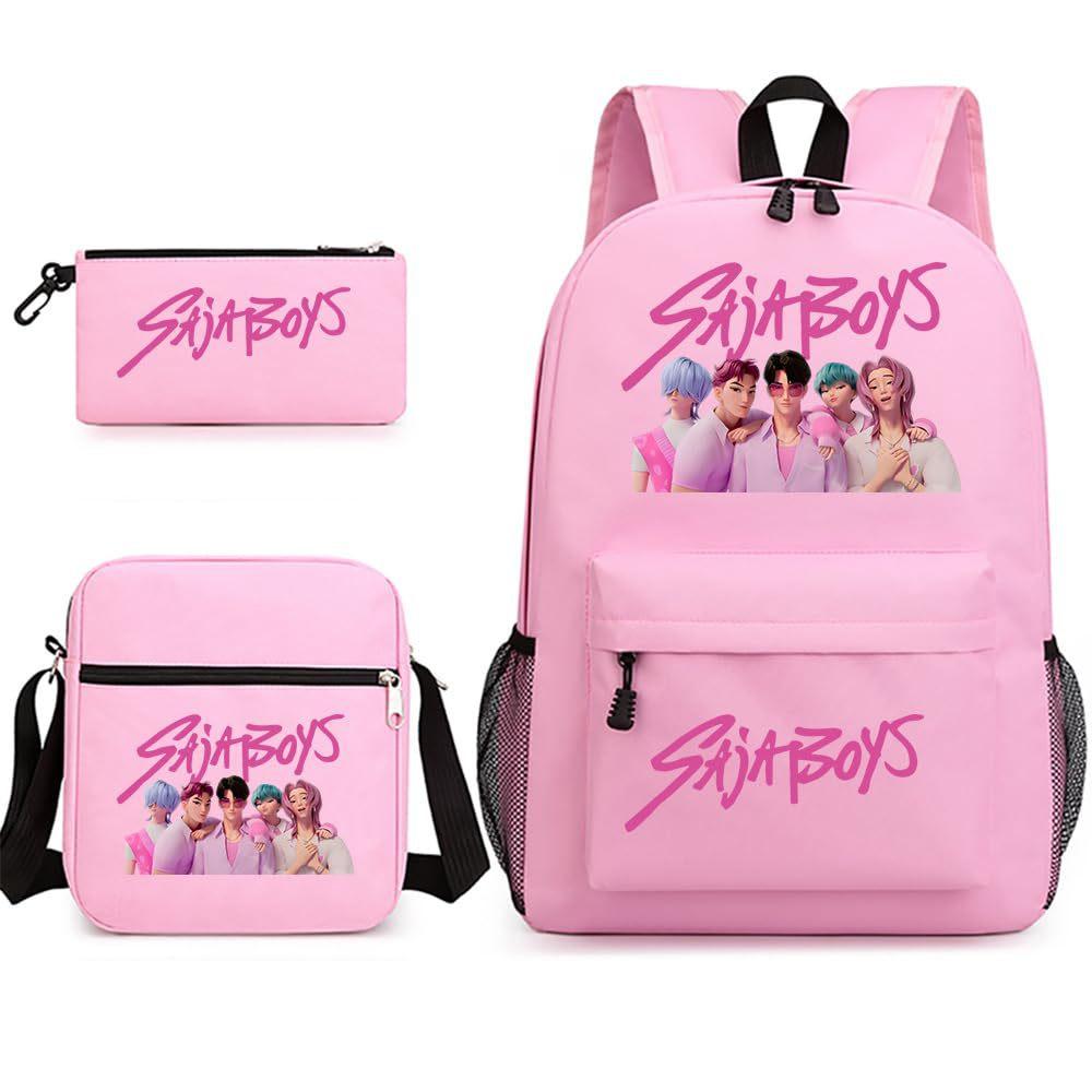 Animation Cartoon Children'S Backpack Leisure Pencil Bag Shoulder Bag Three-Piece Set, Primary And Secondary School School Bag