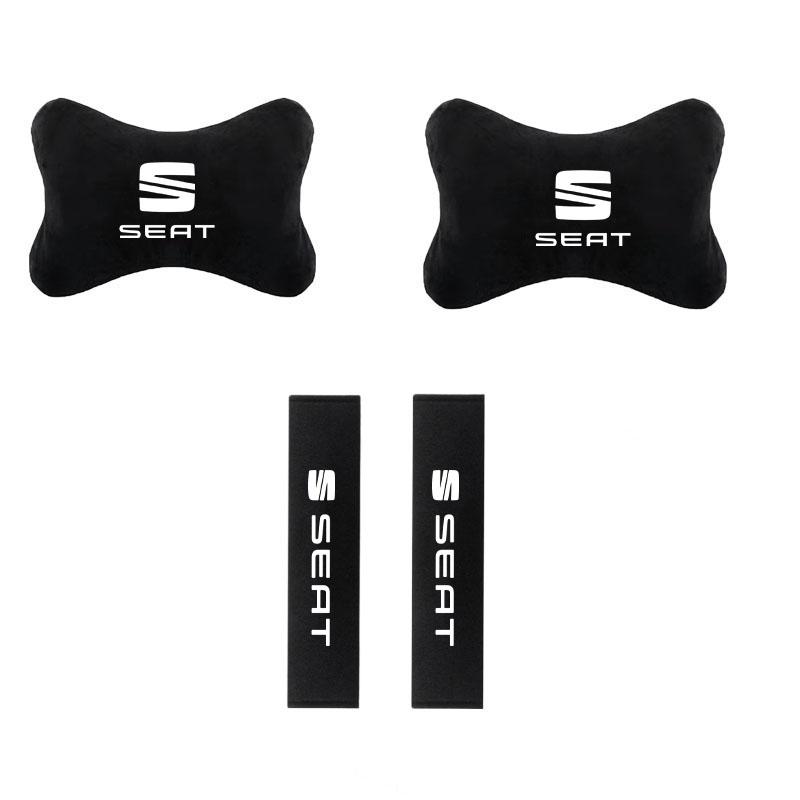 Car Seat Headrest Auto Logo Neck Pillow for Seat FR Leon IBIZA Arona Arosa Ateca Exeo Mii Toledo Leon Auto Accessories Interior