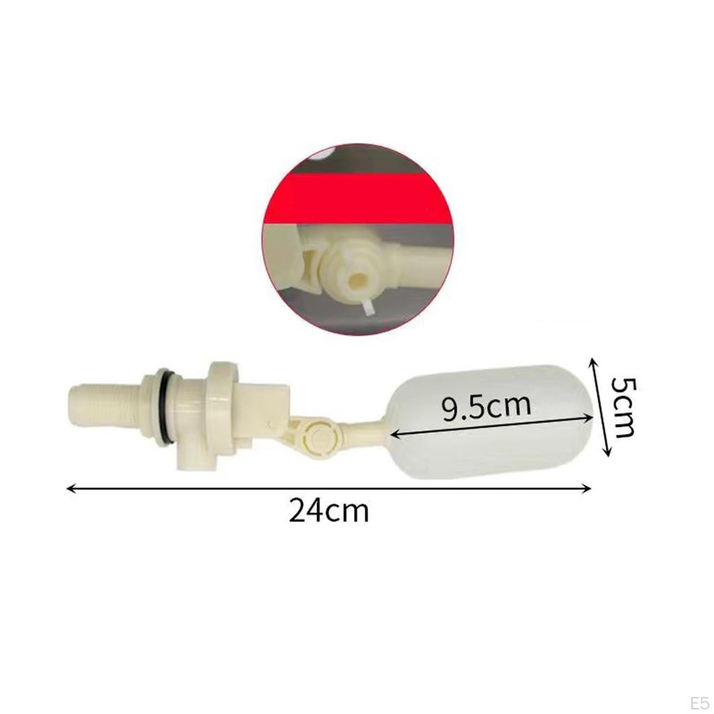 Поплавковый шаровой клапан для воды 1/2 дюйма с фильтром с регулируемым рычагом, для желобного резервуара