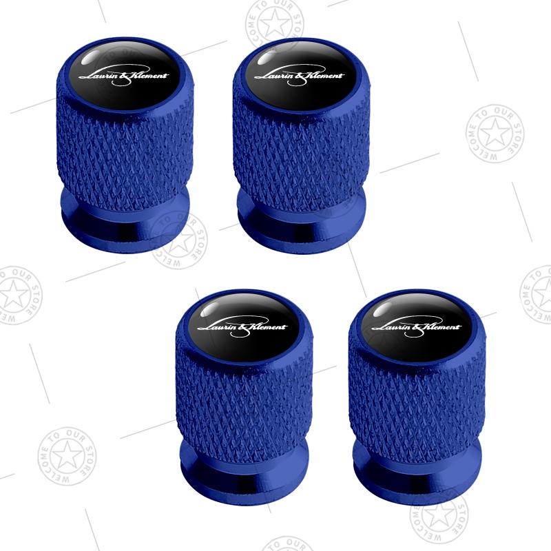 BYCP2 4pcs L&K Logo Car Wheel Tire Valve Caps Air Stem Aluminum Accessories For Skoda Superb Fabia Kodiaq Kamiq Octavia VRS Sport Line