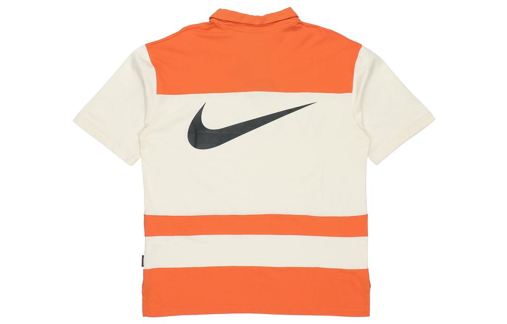 Nike Polo Shirts Men's Orange Polo Collar Moderate Straight Fit DJ5370-801