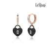 [LsSHOP] Серьги-пусеты с паве в форме сердца, 14K (Позолоченный)_LJ4040BRE