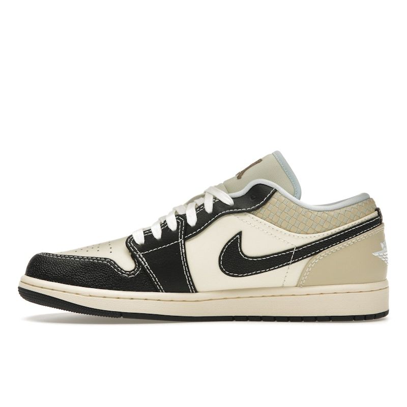 Air Jordan 1 Low SE Coconut Milk Black Мужские кроссовки Cream Muslin Team-Gold HQ3437-101