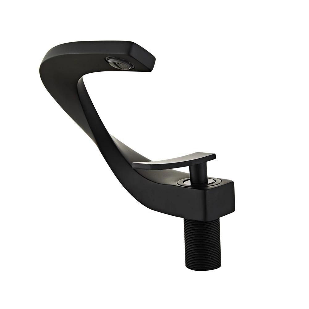 Tuqiu Basin Faucet Modern Black Bathroom Mixer Tap Brushed Gold/Nickel/Chrome Wash Basin Faucet Hot and Cold Sink Faucet New