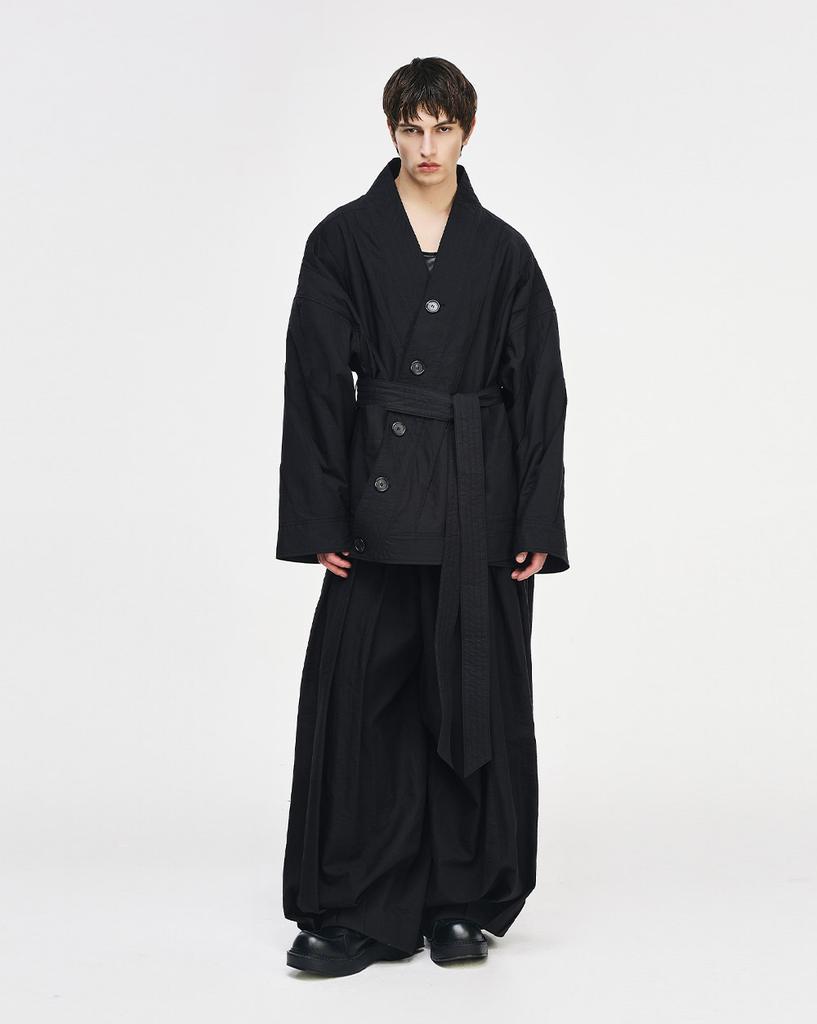 Songzio Collection Bias Cut Robe Jacket Black Si2Jp706Bk