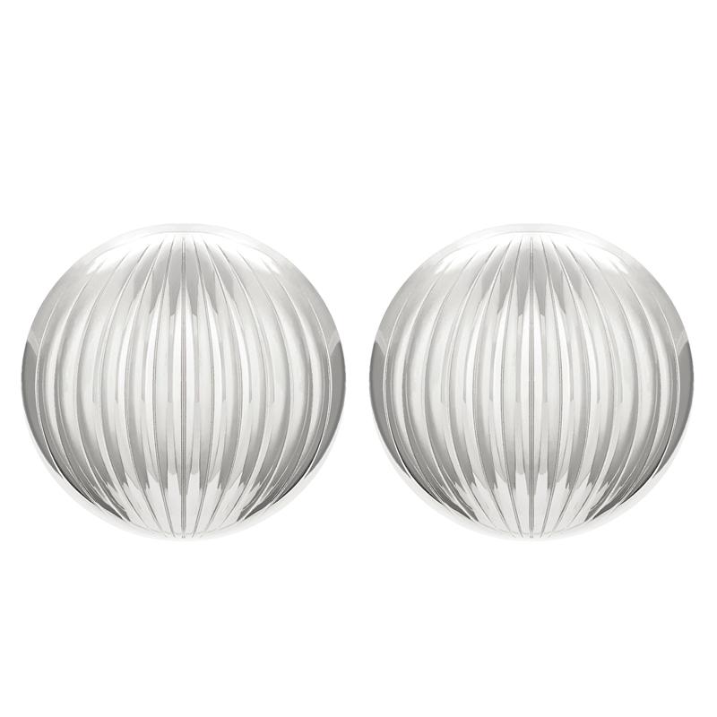 Stainless Steel Round Drop Earrings for Women Exquisite Exaggerated Textured Dangle Earrings Retro Casual Versatile Jewelry Gift