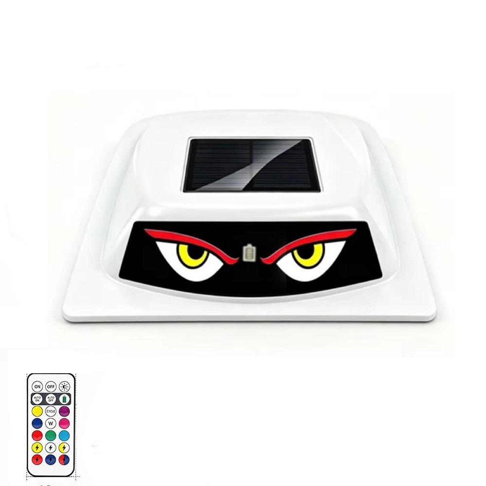 RGB Car Roof  Decorative Cover light Solar Powered Glow Marker Light Demon Eye Light  Night Use
