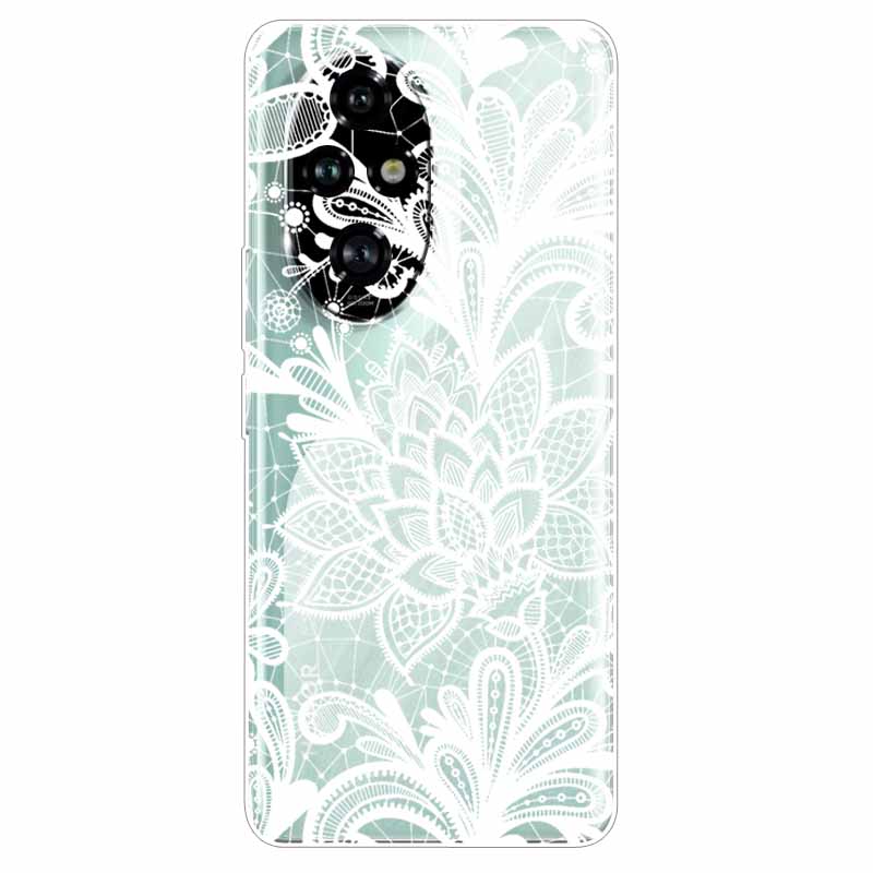 For Honor 200 / 200 Lite / 200 Pro Case Clear Soft TPU Lovely Silicone Back Cases for Honor 200 Pro Transparent Cat Bumpers