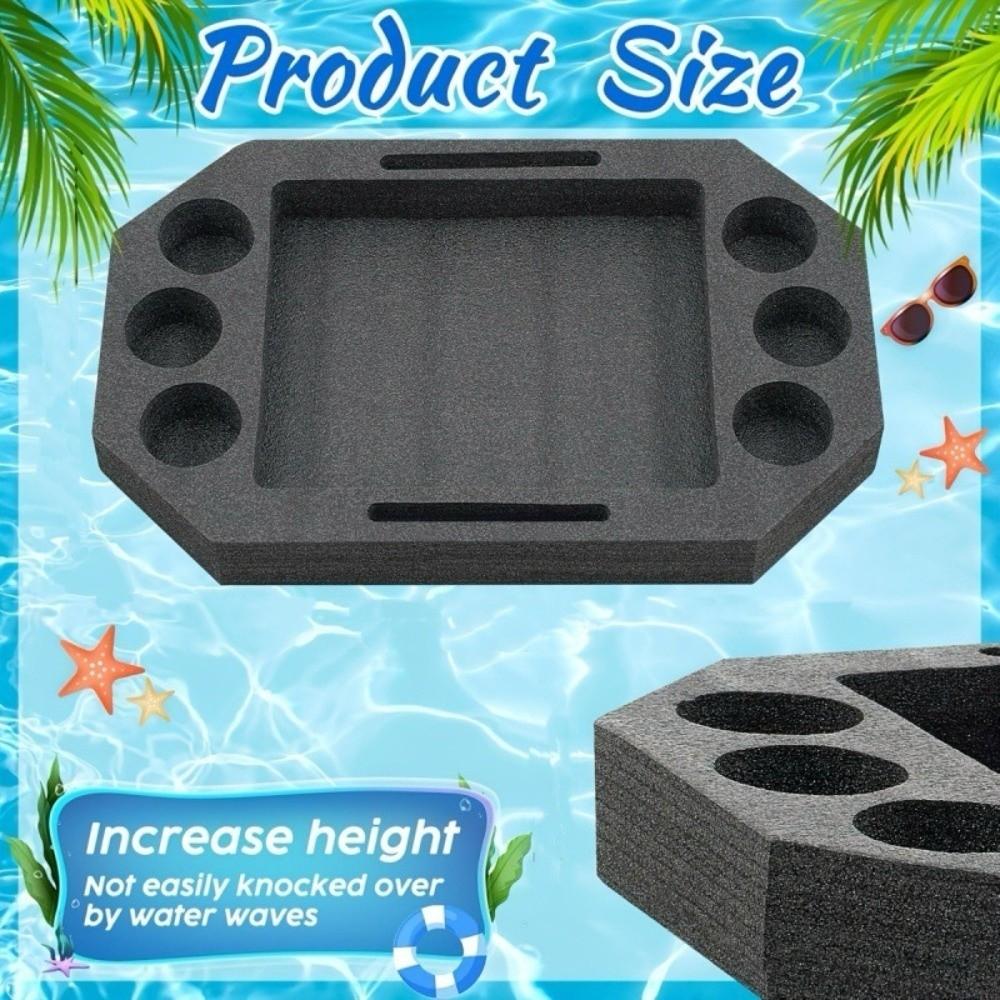 Multi-Hole Floating Drink Rack Multi-Function Drink Floating Tray Cup Holder  Swimming Pool