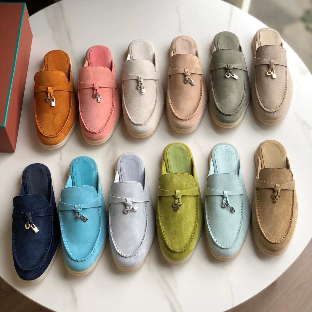 Fashion Design Suede Loafer Men Summer Flat Moccasins Comfortable Luxury Geniune Leather Men's Loafer Casual Women Shoes
