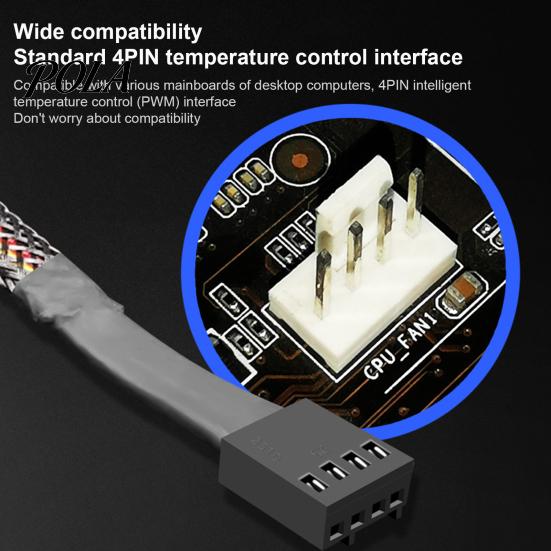Разветвитель вентилятора COOLMOON F5 PWM, 4-контактный, 1 на 5, широкая совместимость, кабель 33,5 см, адаптер CPU для настольного компьютера