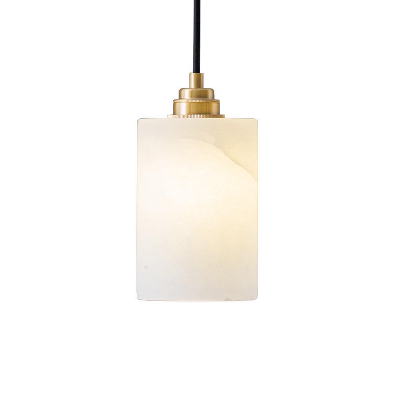Spanish Alabaster Bedside Pendant Light - Minimalist Design for Master Bedroom, Hallway, or Foyer