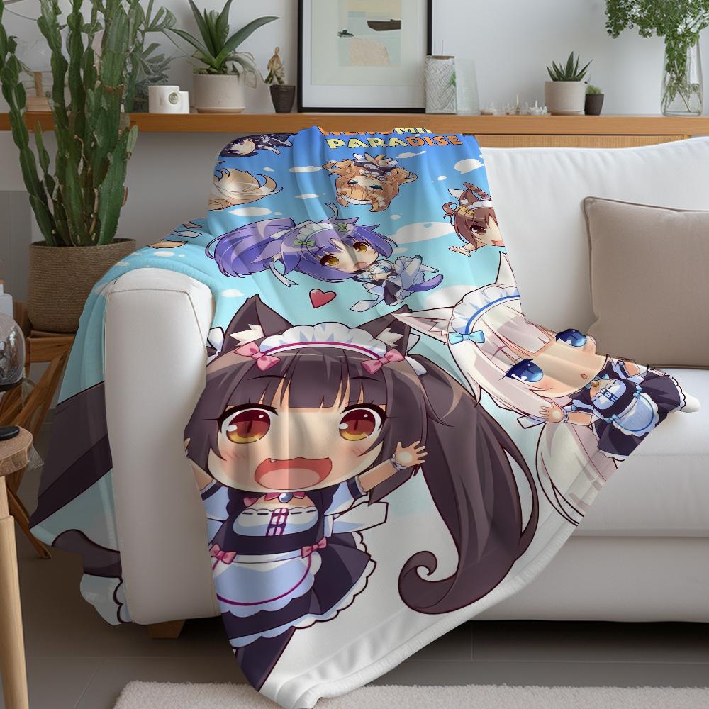 Плед N-Nekopara-S Легкий Дизайн Для Общежитий, Дневного Сна, Гостиной, Офиса, Дивана, Всесезонный