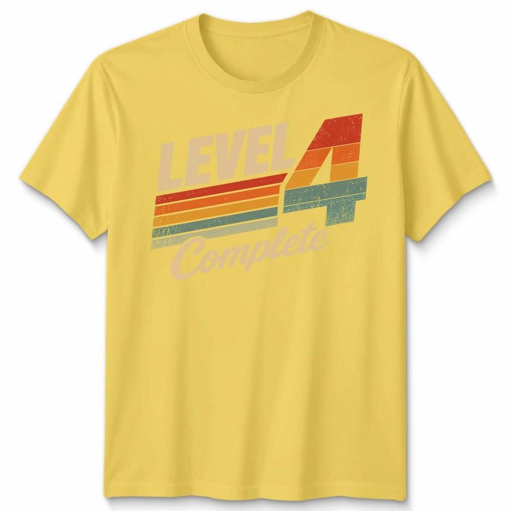 Level 4 Complete Unisex T Shirt Vintage 4th Wedding Anniversary Graphic Tee
