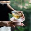 120ml Flower-shaped Glass Cup Teacup Aesthetic Tea Bowl Jug Tea-tasting Fragrance Cup Chazhan Master Cups Household Cafes Gift