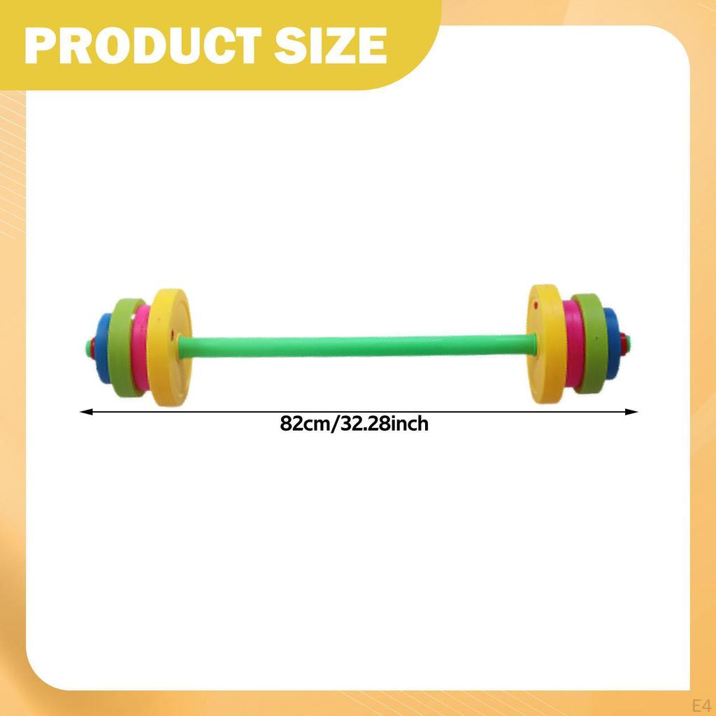 2 Pieces Kids Dumbbell Toy Children Barbell Fitness Equipment Lifting Training Home Exercise