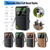 Портативное Мини Радио Полного Диапазона FM AM SW Радио со Встроенным Динамиком и HD Дисплеем для Помещений Улицы Прогулок Бега Тренажерного Зала Кемпинга