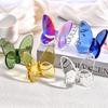 Glass Butterfly Figurine Mini Table Ornaments Elegant Desktop Decoration  for Wedding and Party