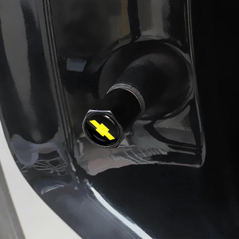 4Pcs Alloy Car Valve Cap Wheel Valves Dust Cover Tire Accessories For Chevrolet Silverado Impala Malibu Cruze Camaro Blazer Aveo