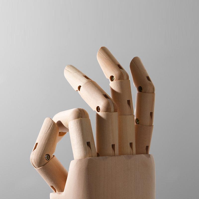 10-дюймовая деревянная шарнирная модель руки человека Художественные инструменты для рисования и карикатуры Моделирование модели руки человека